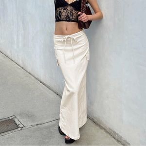 NWT Princess Polly Giddings Cargo Beige Maxi Skirt - Size 6